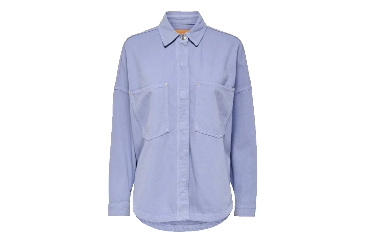 Only Janine L-S Oversize Shirt Pnt Πουκάμισο Μακρυμάνικο (15265592 JACARANDA) Μώβ